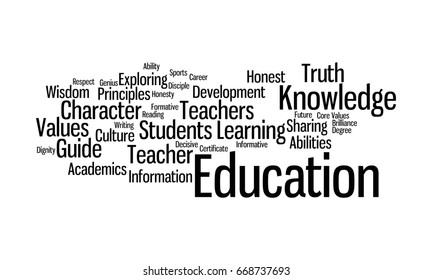 Education Word Cloud Stock Illustration 668737693 | Shutterstock