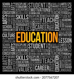 Education Word Cloud Collage Concept Background Stock Illustration ...