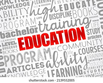 EDUCATION word cloud collage, concept background