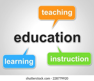 Education Words Showing Train Educating And Educate