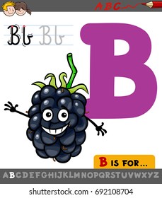 Educational Cartoon Illustration Letter B Alphabet: Ilustrações Stock ...