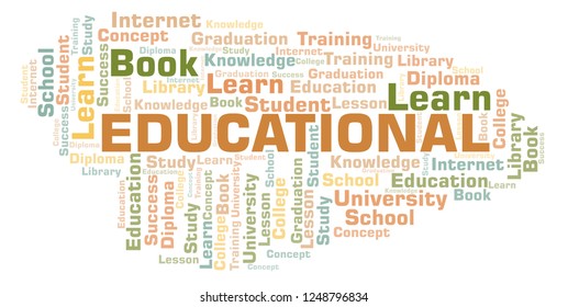 Educational Word Cloud Stock Illustration 1248796834 | Shutterstock