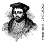 Edward Stafford, 3rd Duke of Buckingham (1478-1521) - Vintage engraved illustration