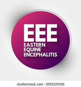 Eee Eastern Equine Encephalitis Acronym Medical Stock Illustration