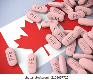 EE.UU. ;January 17, 2022: Paxlovid, Pfizer’s Oral COVID-19 Pill, Approved In Canada. 3d Rendering