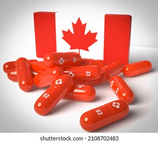 EE.UU. ;January 17, 2022: Paxlovid, Pfizerâ€™s Oral COVID-19 Pill, Approved In Canada, 3D Rendering