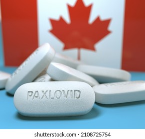 EE.UU. ;January 17, 2022: Paxlovid, Pfizer's Oral COVID-19 Pill, Approved In Canada. 3D Rendering