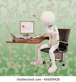 Effective worker, 3d rendering
