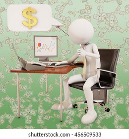 Effective worker, 3d rendering