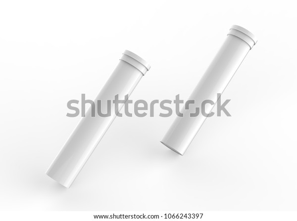 Download Effervescent Tablets Tube Mockup On Isolated Stock Illustration 1066243397