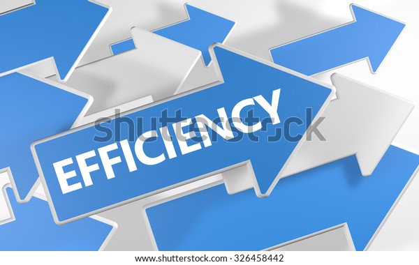 Efficiency 3d Render Concept Blue White Stock Illustration 326458442 ...