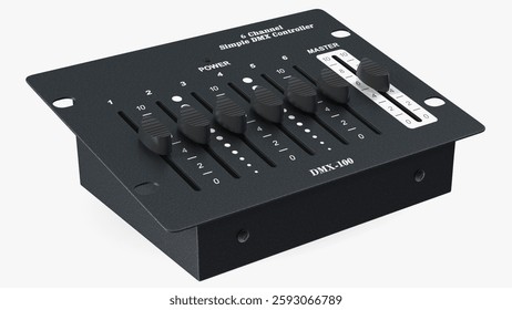 An efficient controller for managing six channels of DMX lighting, perfect for small venues and events.