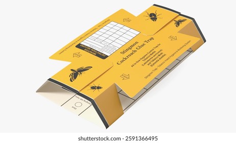Efficient pest control tool with adhesive surface designed for monitoring and trapping cockroaches in various environments.