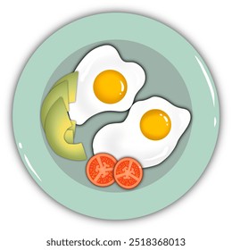 Egg breakfast. The process of cooking scrambled eggs in a frying pan