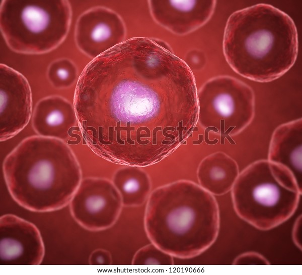 Egg cells in\
red