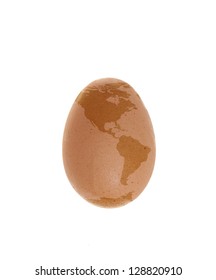 Egg globe map America