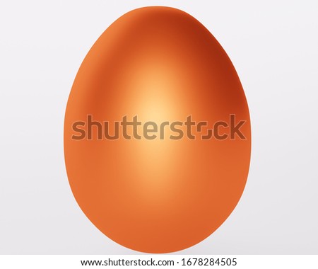 Egg on a white background. 3d redering