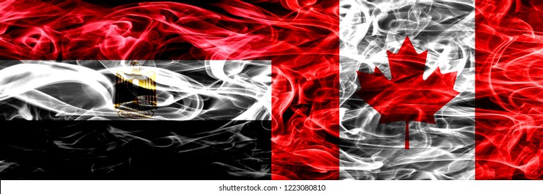 Egypt Egyptian Vs Canada Canadian Smoke Stock Illustration 1223080810 ...