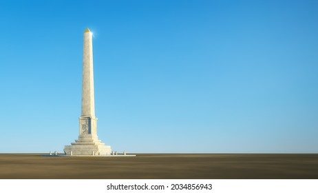 An Egypt obelisk with space for your content. 3D illustration
