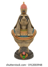 Egyptian God Horus Statue Isolated. 3D rendering