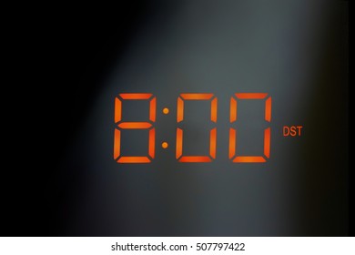 8 o clock on digital clock aesthetic