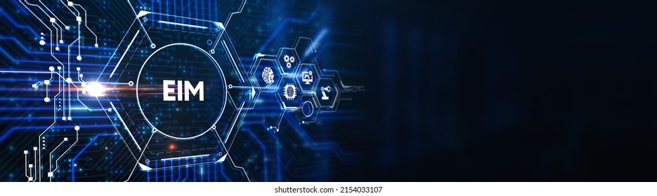 EIM Enterprise Information Management System. 3d Illustration