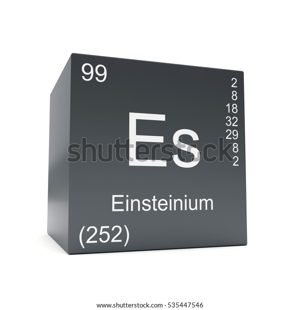 Einsteinium Chemical Element Symbol Periodic Table Stock Illustration ...