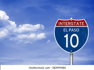 El Paso, Texas - Road Sign Concept