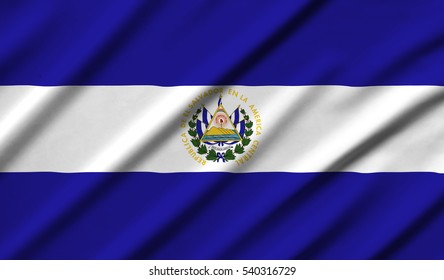 El Salvador Waving Flag 3d Illustrator Stock Illustration 540316729 ...