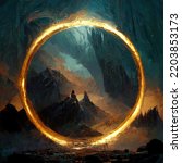 Elden Ring Lord of the Rings Gold Digital Art 3D Render