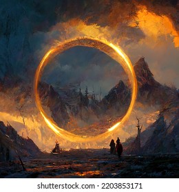 Elden Ring Lord Of The Rings Gold Digital Art 3D Render