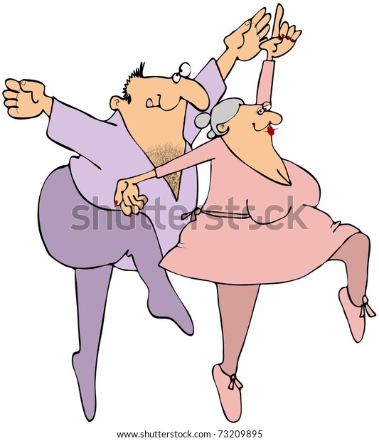 Elderly Ballet Dancers Stock Illustration 73209895 | Shutterstock