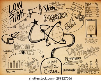 Elearning Education Sketch Drawing Doodle Concept Stock Illustration ...