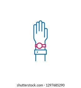 Elections, hand, oath outline colored icon. Can be used for web, logo, mobile app, UI, UX - Powered by Shutterstock