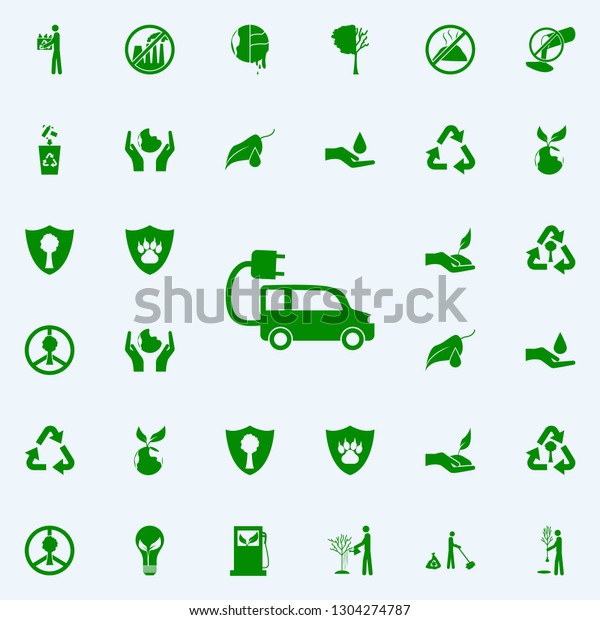 Electra car green icon. greenpeace icons universal\
set for web and\
mobile