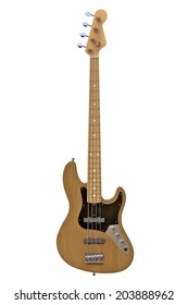 Electric Bass Guitar Isolated