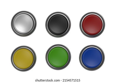 Electric Button Model Set Gray Red Stock Illustration 2154571515 ...