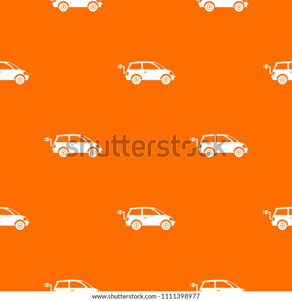Electric car in simple style isolated on\
white background\
illustration