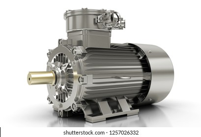 Electric generator, motor, engine, turbine, 3d illustration