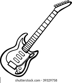 simple guitar drawing step by step