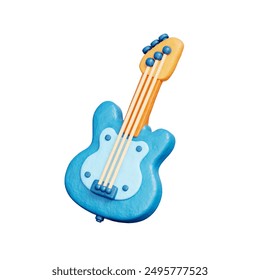 Electric Guitar, Musical instrument, Music festival entertainment, 3D rendering. - Powered by Shutterstock