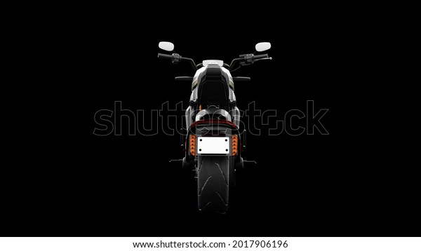 Electric\
motorcycle with black background 3d\
render