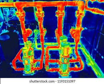 Electric motors for infrared image. Thermal imaging survey