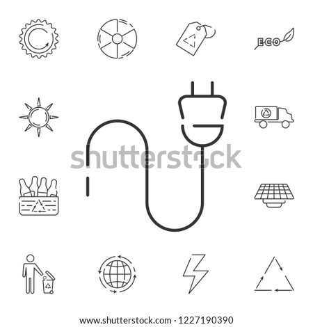 Electric plug icon. Simple element illustration. Electric plug symbol design from Ecology collection set. Can be used in web and mobile