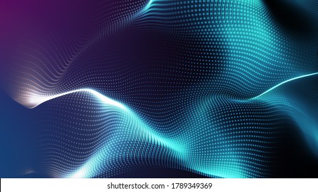 Electric Power Light Energy Line Wave Fabric Motion Blur, Big Cloud Data Online Digital World Technology Background, 3D Futuristic Iot Neon Vibrant Light Abstract Metaverse Cyber Space Background