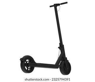 Electric scooter isolated on white background. 3d rendering - illustration