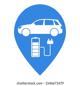 Electric Vehicle Charging Station Minimalist Design Stock Illustration ...