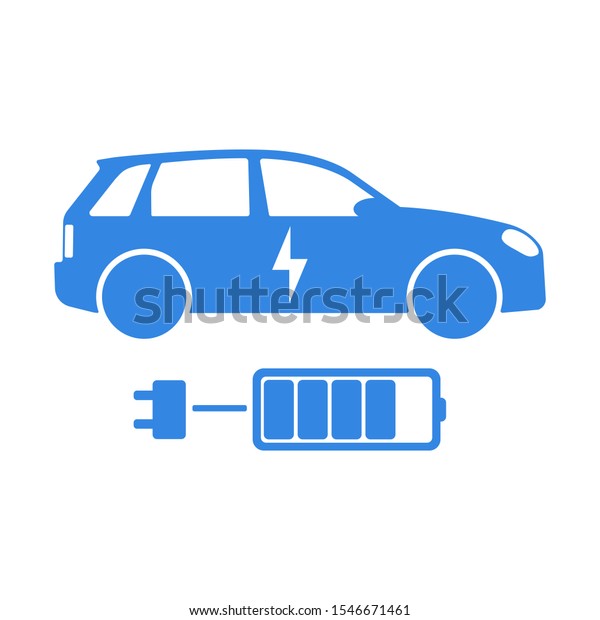 Electric vehicle charging station, minimalist
design, icon