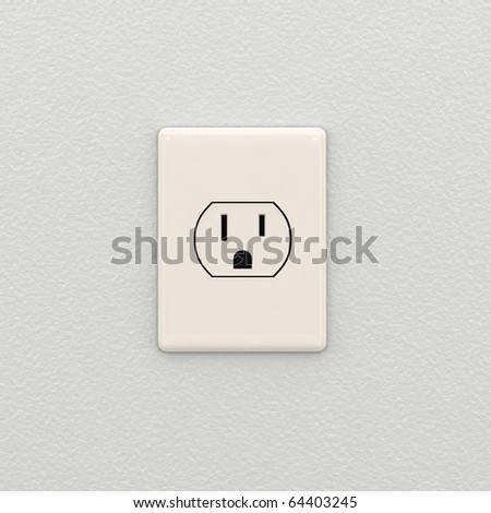 Electrical outlet on white interior wall