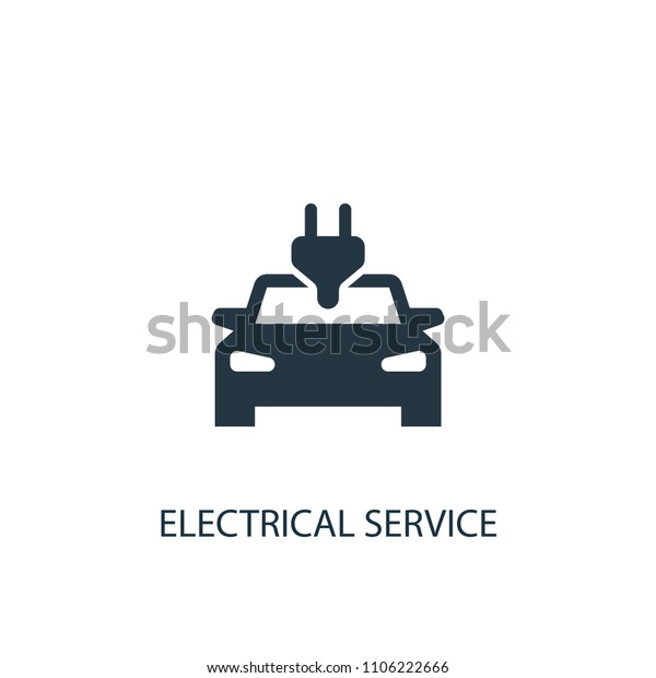 Electrical service icon. Simple element\
illustration. Electrical service concept symbol design from car\
service collection. Can be used for web and\
mobile.